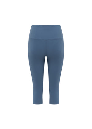Lorna Jane Lotus No Chafe Phone Pocket 3/4 Leggings - Moonlight Blue