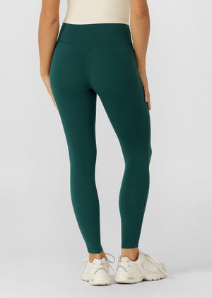 Lorna Jane Lotus No Chafe Phone Pocket Full Length Leggings - Palmetto Green
