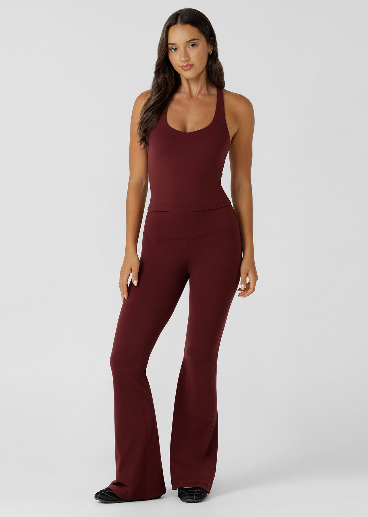 Lorna Jane Liberty Bra Tank Combo - Dark Ruby
