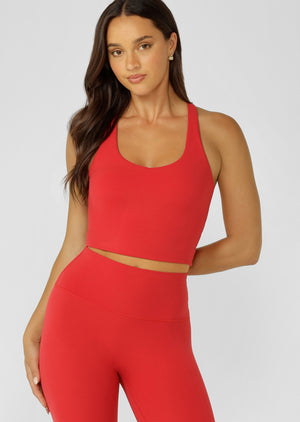 Lorna Jane Liberty Bra Tank Combo - Rose Red