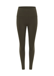 Lorna Jane Amy No Chafe Phone Pocket Full Length Leggings - Dark Khaki Haze
