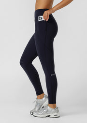Lorna Jane Amy No Chafe Phone Pocket Full Length Leggings - Midnight Blue