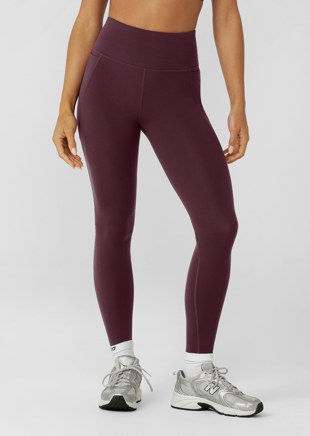 Lorna Jane Amy No Chafe Phone Pocket Full Length Leggings - Pinot