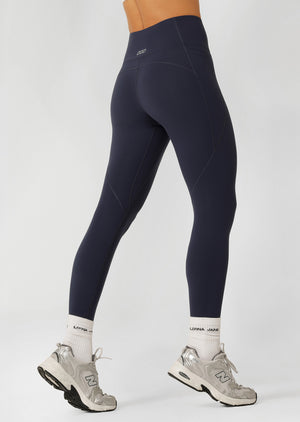 Lorna Jane Amy No Ride Phone Pocket Ankle Biter Leggings - Dark Platinum Navy