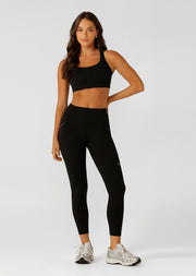 Lorna Jane Easy Zip On Max Support Sports Bra - Recycled Black
