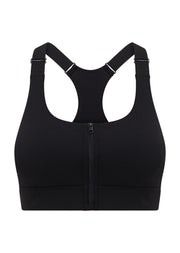 Lorna Jane Easy Zip On Max Support Sports Bra - Recycled Black