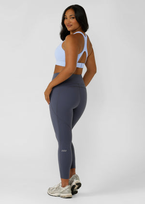 Lorna Jane Easy Zip On Max Support Sports Bra - Oxford Blue