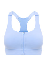 Lorna Jane Easy Zip On Max Support Sports Bra - Oxford Blue