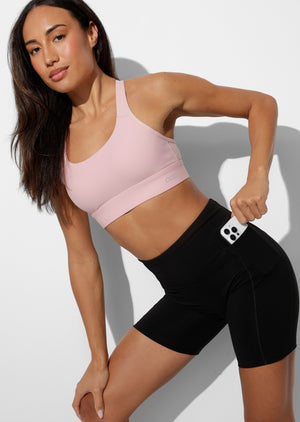 Lorna Jane Amy No Ride Phone Pocket 14cm Bike Shorts - Recycled Black