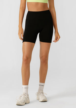 Lorna Jane Amy No Ride Phone Pocket 14cm Bike Shorts - Recycled Black