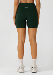 Lorna Jane Amy No Ride Phone Pocket 14cm Bike Shorts - Dark Green