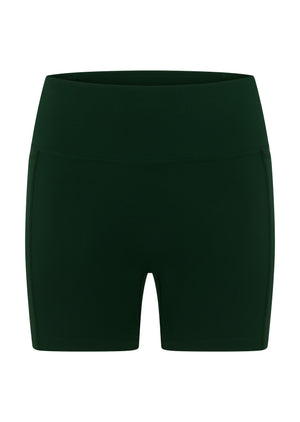 Lorna Jane Amy No Ride Phone Pocket 14cm Bike Shorts - Dark Green