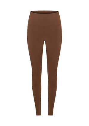 Lorna Jane Amy No Ride Phone Pocket Full Length Leggings - Chocolate