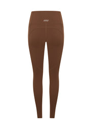 Lorna Jane Amy No Ride Phone Pocket Full Length Leggings - Chocolate