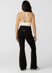 Lorna Jane Lotus Flared Leggings Petite - Recycled Black