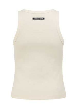 Lorna Jane LJ Basics Rib Tank - Cream