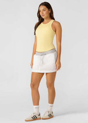 Lorna Jane LJ Basics Rib Tank - Lemon Cream