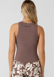 Lorna Jane LJ Basics Rib Tank - Stone