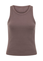 Lorna Jane LJ Basics Rib Tank - Stone