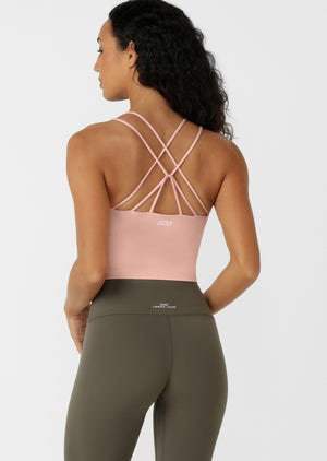 Lorna Jane Lotus Bra Tank Combo - Enchanted Pink