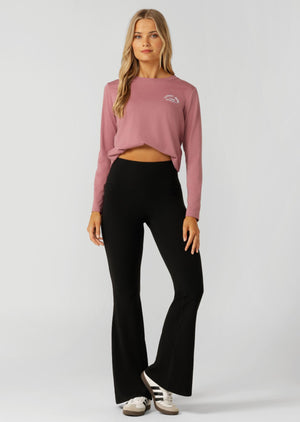 Lorna Jane Liberty Flared Leggings - Black