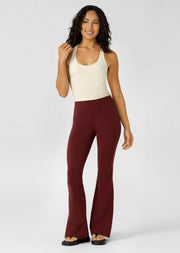 Lorna Jane Liberty Flared Leggings - Cranberry
