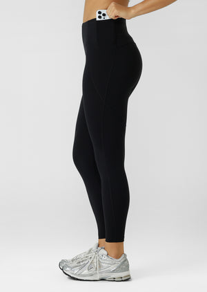 Lorna Jane Booty Lift And Support Pocket Ankle Biter Leggings - Recycled Black