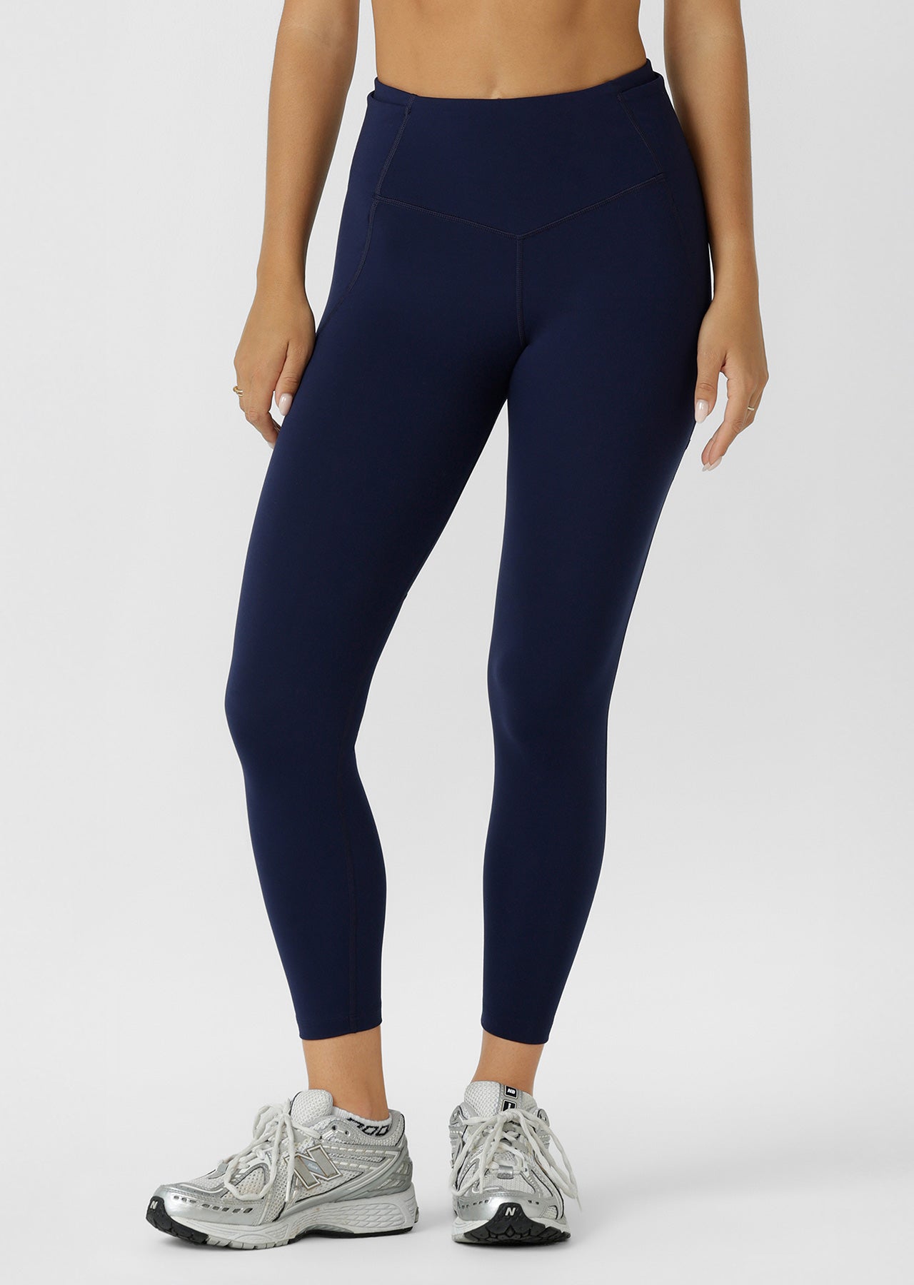 Lorna Jane Booty Lift And Support Pocket Ankle Biter Leggings - French Navy