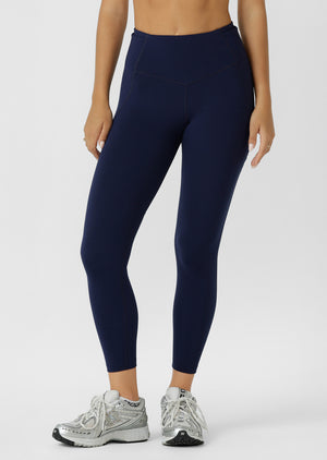 Lorna Jane Booty Lift And Support Pocket Ankle Biter Leggings - French Navy