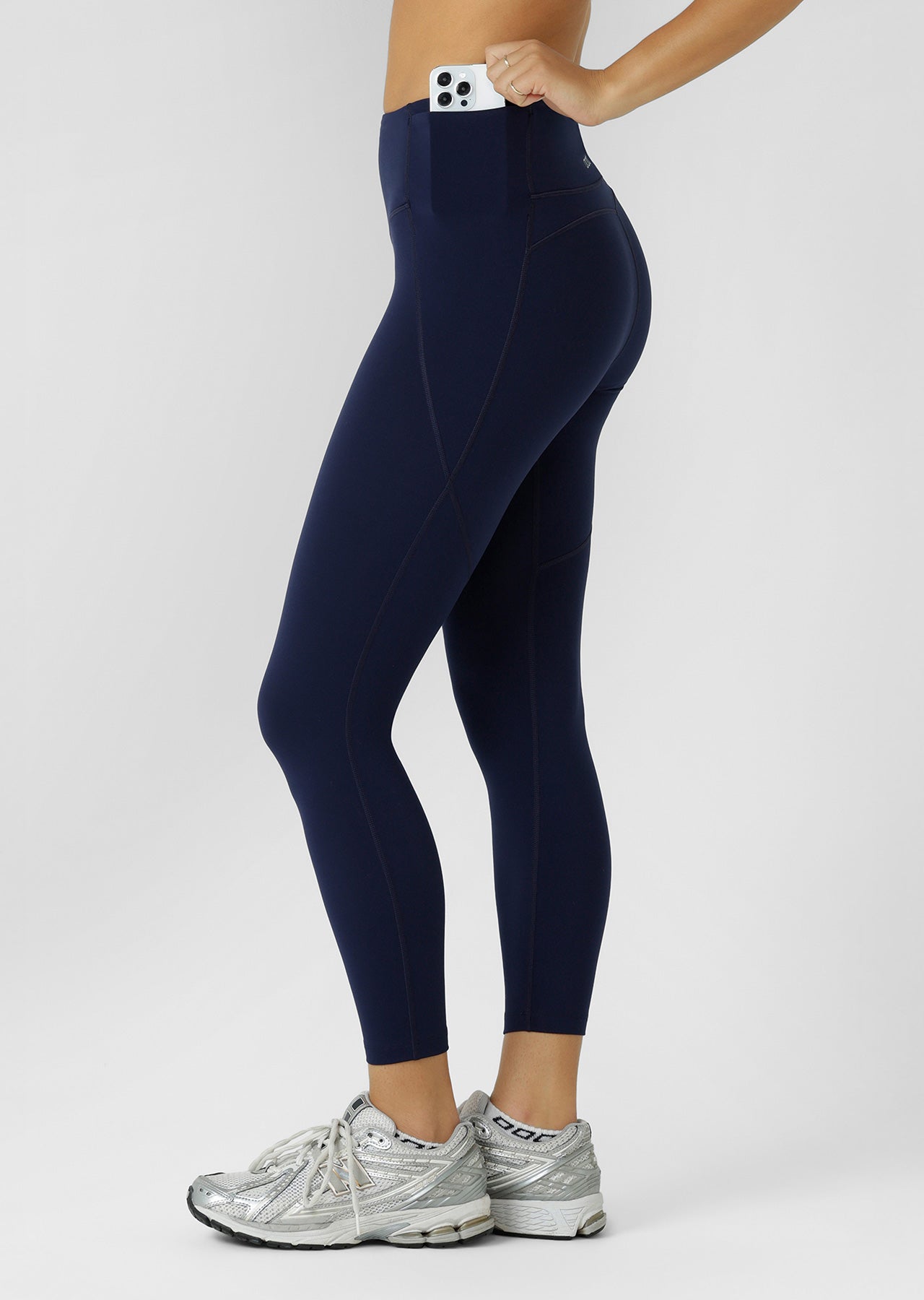 Lorna Jane Booty Lift And Support Pocket Ankle Biter Leggings - French Navy
