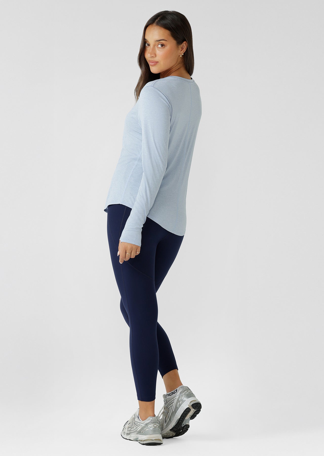 Lorna Jane Booty Lift And Support Pocket Ankle Biter Leggings - French Navy