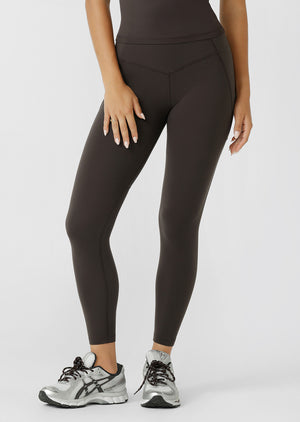 Lorna Jane Booty Lift And Support Pocket Ankle Biter Leggings - Volcano