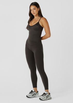 Lorna Jane Booty Lift And Support Pocket Ankle Biter Leggings - Volcano