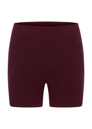 Lorna Jane Amy No Chafe Phone Pocket 14cm Bike Shorts - Cranberry