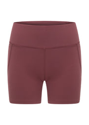 Lorna Jane Amy No Chafe Phone Pocket 14cm Bike Shorts - Dark Rose Blush