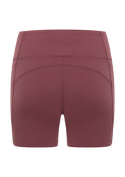 Lorna Jane Amy No Chafe Phone Pocket 14cm Bike Shorts - Dark Rose Blush
