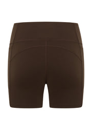 Lorna Jane Amy No Chafe Phone Pocket 14cm Bike Shorts - Espresso