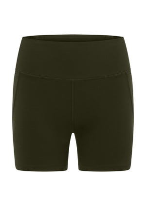 Lorna Jane Amy No Chafe Phone Pocket 14cm Bike Shorts - Luxury Green