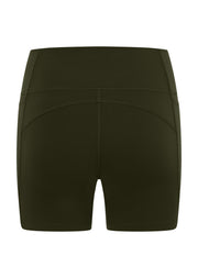Lorna Jane Amy No Chafe Phone Pocket 14cm Bike Shorts - Luxury Green