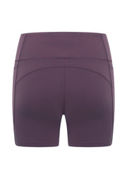 Lorna Jane Amy No Chafe Phone Pocket 14cm Bike Shorts - Midnight Plum