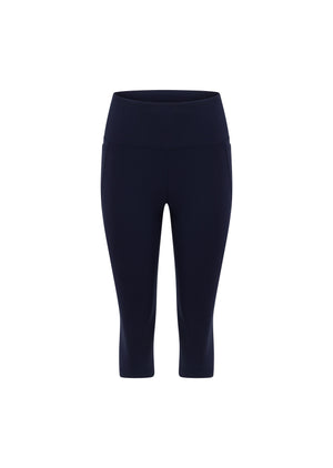 Lorna Jane Amy No Chafe Phone Pocket 3/4 Leggings - French Navy
