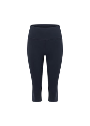 Lorna Jane Amy No Chafe Phone Pocket 3/4 Leggings - Platinum Navy