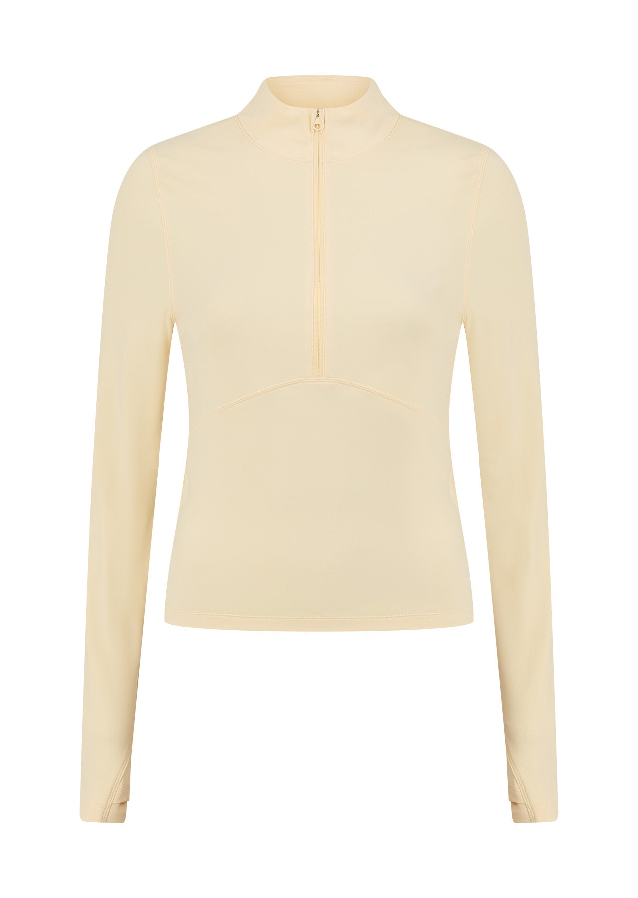 Lorna Jane Liberty Active 1/2 Zip Long Sleeve Top - Vanilla Creme