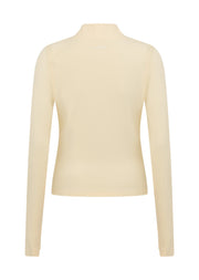 Lorna Jane Liberty Active 1/2 Zip Long Sleeve Top - Vanilla Creme