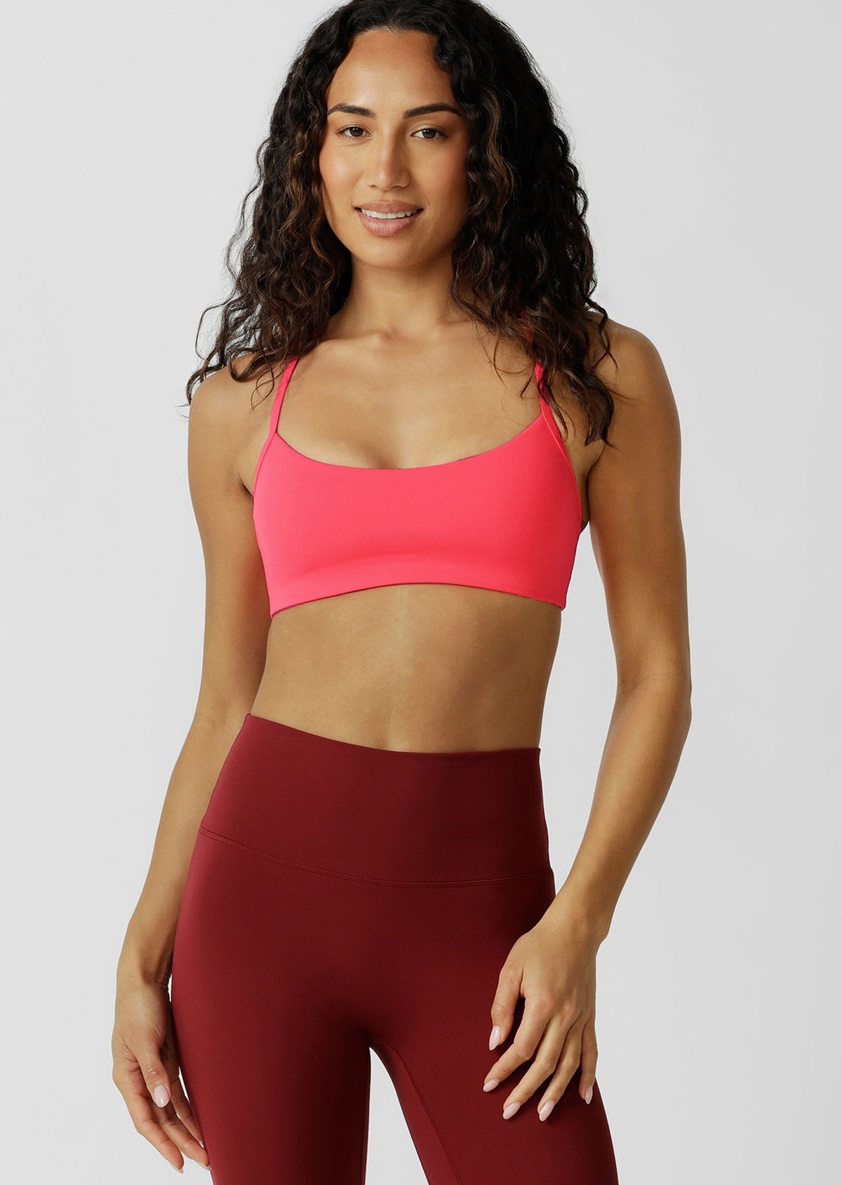 Lorna Jane Lotus Adjustable Sports Bra - Neon Watermelon
