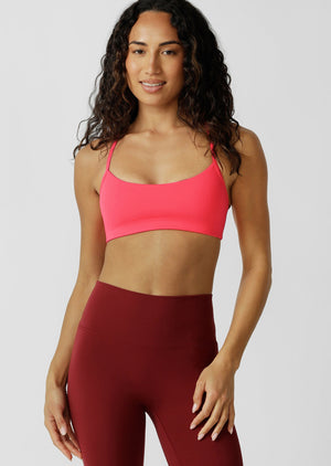 Lorna Jane Lotus Adjustable Sports Bra - Neon Watermelon