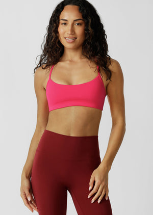 Lorna Jane Lotus Adjustable Sports Bra - Neon Watermelon
