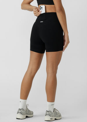 Lorna Jane Lotus No Ride Phone Pocket 14cm Bike Shorts - Black