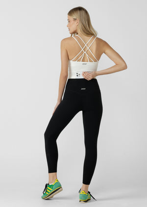 Lorna Jane Lotus No Ride Phone Pocket Ankle Biter Leggings - Black