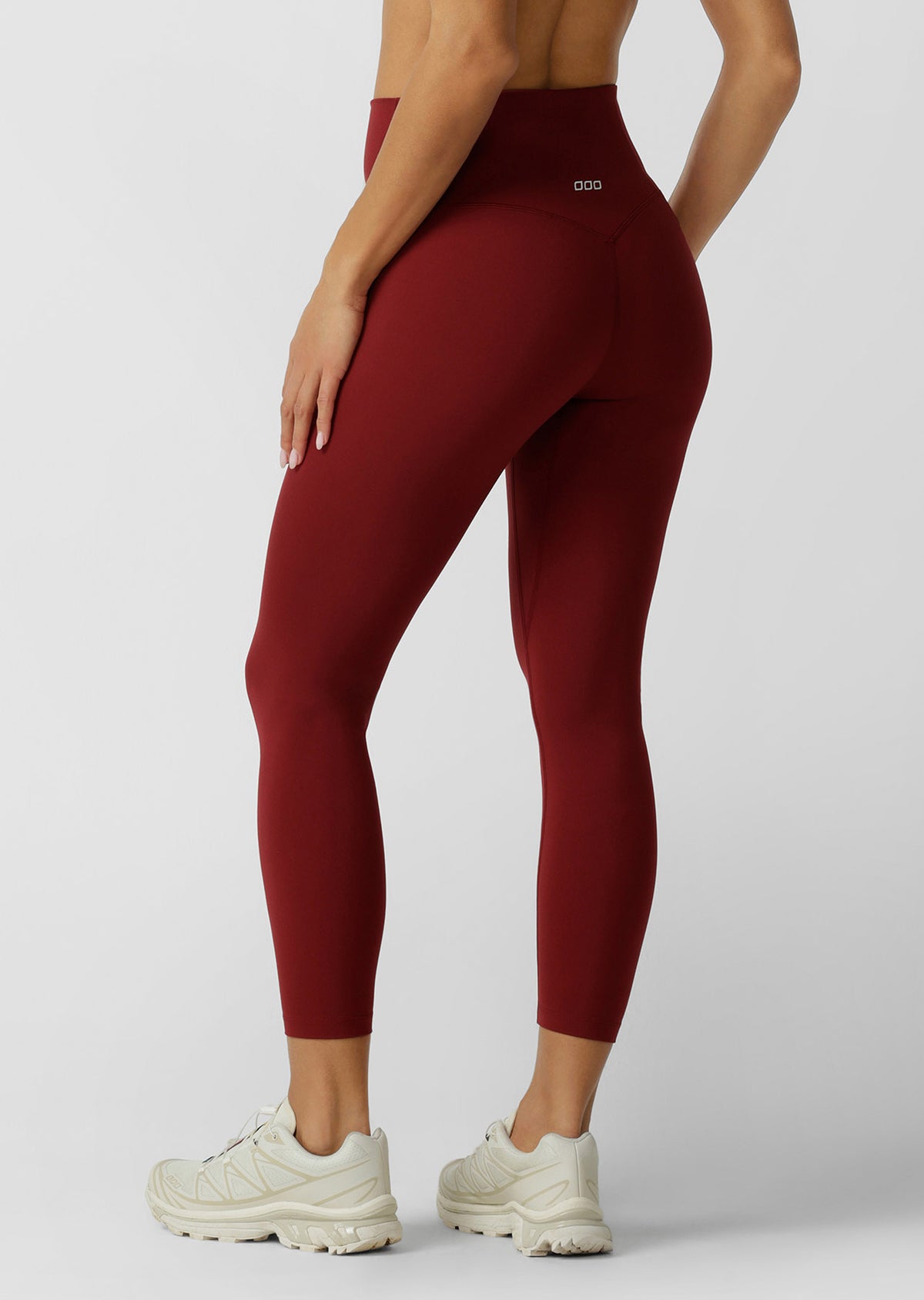 Lorna Jane Lotus No Ride Phone Pocket Ankle Biter Leggings - Cherry